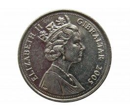 Гибралтар 10 пенсов 2005 г.