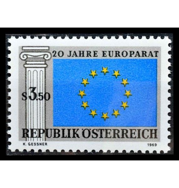 Австрия 1969 г. "20-летие Совета Европы"