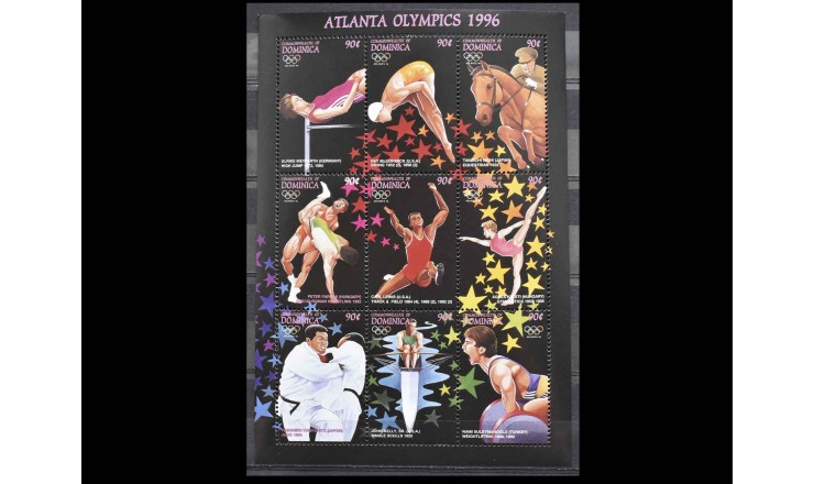 Доминика 1996 г. "Летние Олимпийские игры, Атланта: Золотые медалисты"
