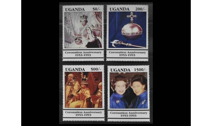 Уганда 1993 г. "40-я годовщина коронации королевы Елизаветы II" Уганда 1993 г. "40-я годовщина коронации королевы Елизаветы II"