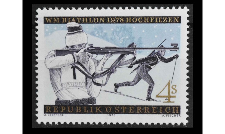 Австрия 1978 г. "Чемпионат мира по биатлону, Хохфильцен"