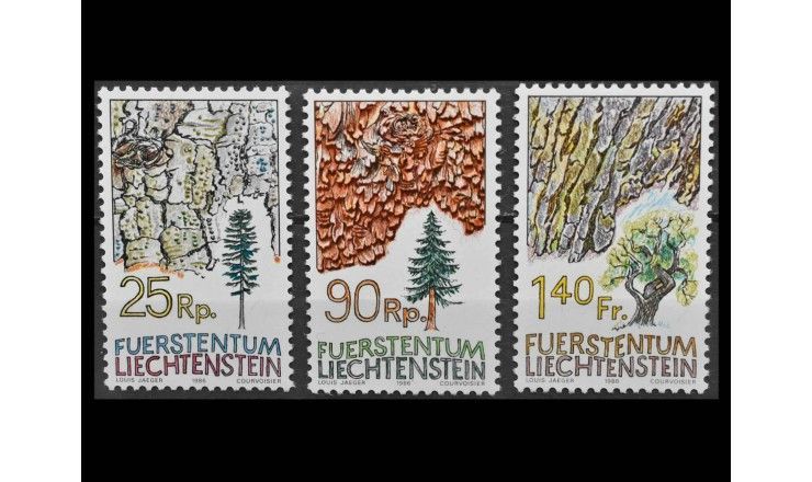 Лихтенштейн 1986 г. "Древесная кора"