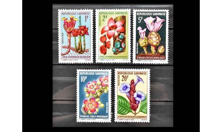 Габон 1969 г. "Стандартные марки: Цветы"