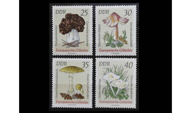 ГДР 1974 г. "Европейские ядовитые грибы"