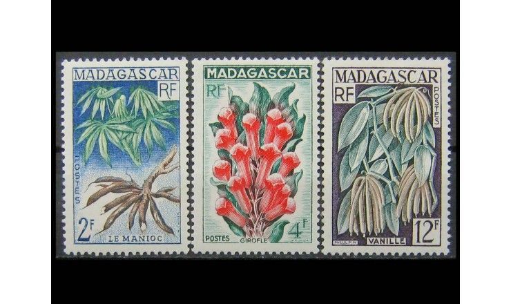 Мадагаскар 1957 г. "Стандартные марки: Фауна, флора, достопримечательности"