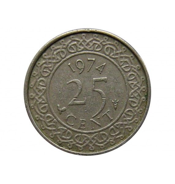 Суринам 25 центов 1974 г.