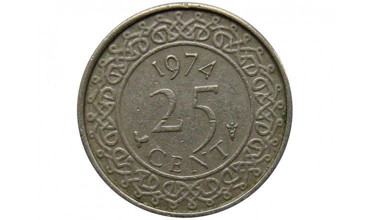 Суринам 25 центов 1974 г.