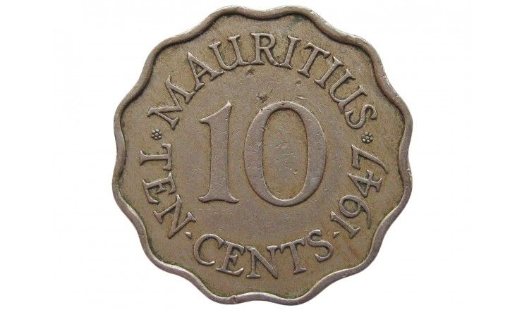 Маврикий 10 центов 1947 г.