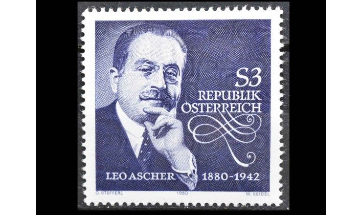 Австрия 1980 г. "100-летие со дня рождения Лео Ашера"