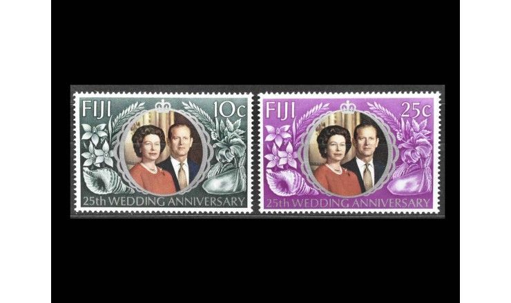 Фиджи 1972 г. "Серебряная королевская свадьба"