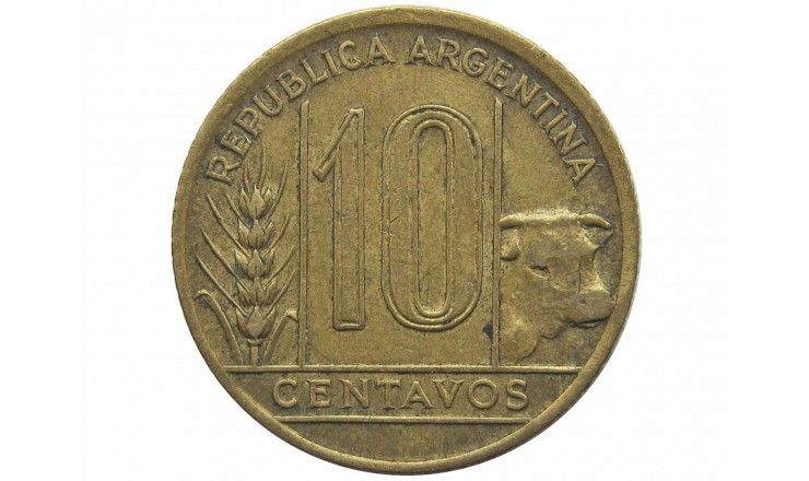 Аргентина 10 сентаво 1943 г.