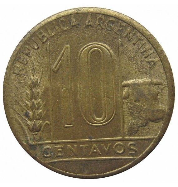 Аргентина 10 сентаво 1946 г.