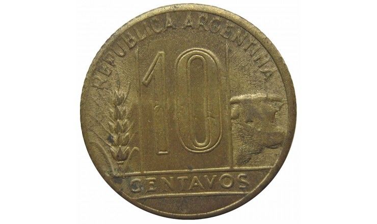 Аргентина 10 сентаво 1946 г. Аргентина 10 сентаво 1946 г.