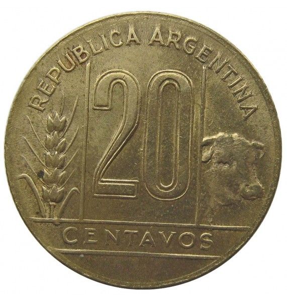 Аргентина 20 сентаво 1945 г.
