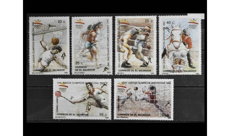 Сальвадор 1989 г. "Летние Олимпийские игры 1992 года, Барселона"  