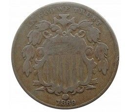США 5 центов 1869 г.
