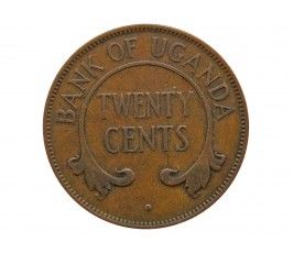 Уганда 20 центов 1966 г.
