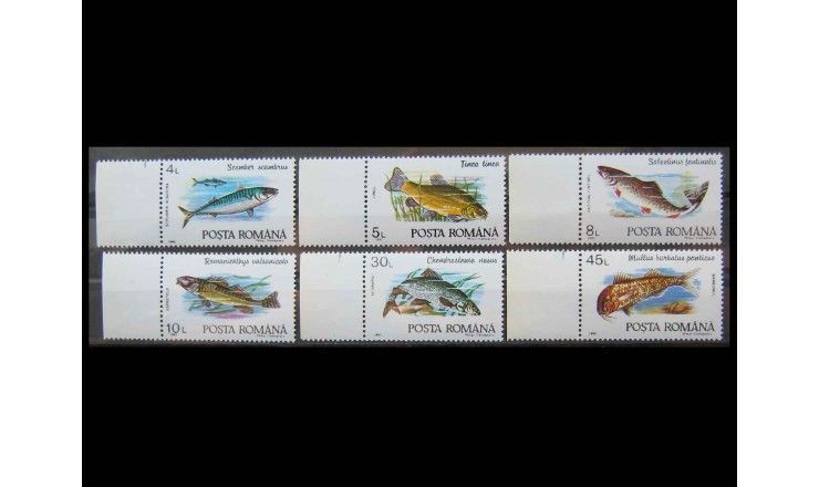 Румыния 1992 г. "Рыбы"