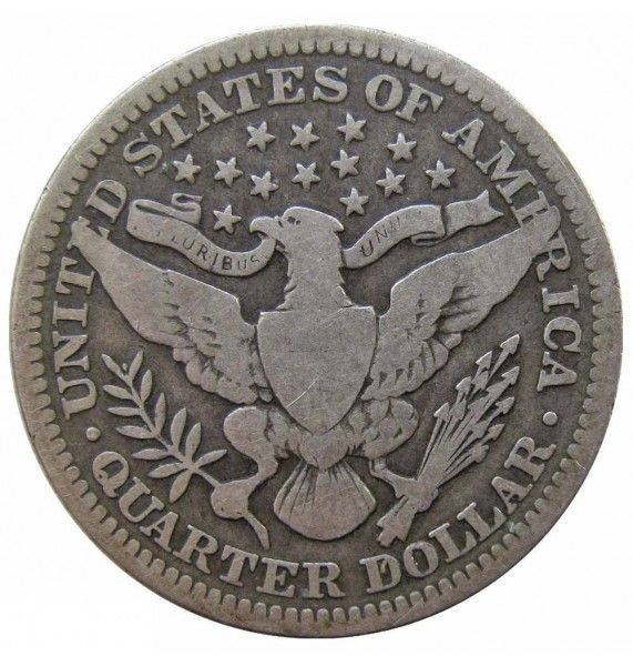 США квотер (25 центов) 1907 г.