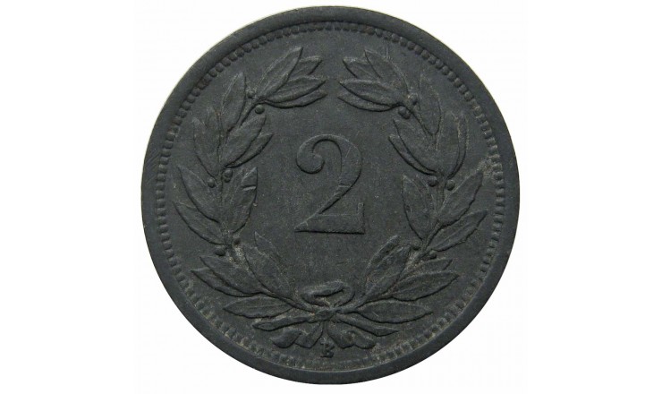 Швейцария 2 раппена 1943 г.
