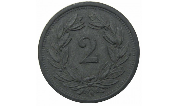 Швейцария 2 раппена 1944 г.