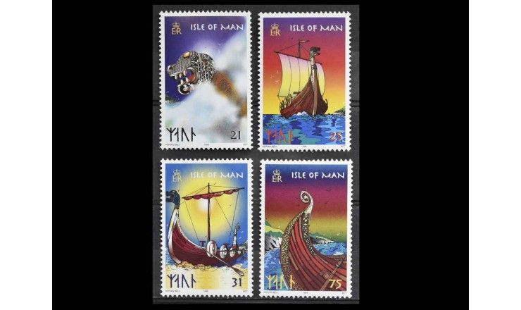 Остров Мэн 1998 г. "Корабли викингов"