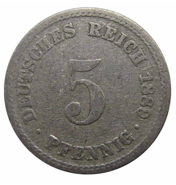 Германия 5 пфеннигов 1889 г. A
