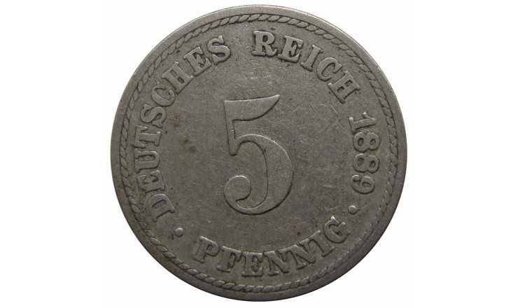 Германия 5 пфеннигов 1889 г. A