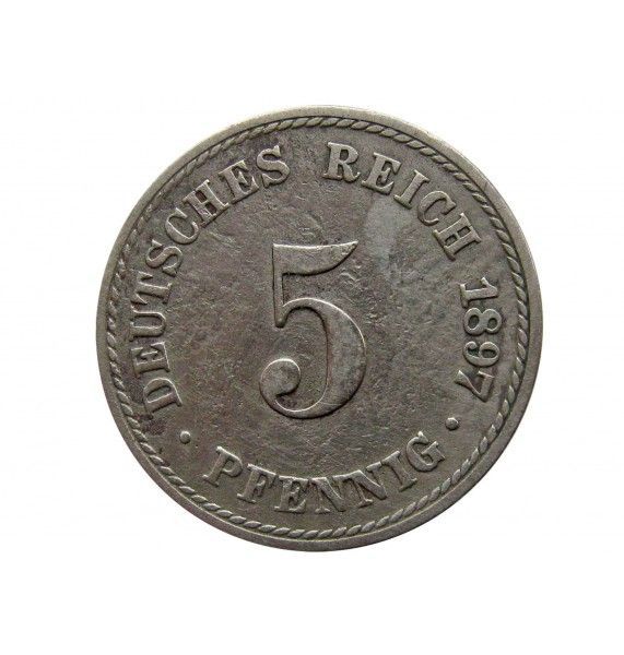 Германия 5 пфеннигов 1897 г. A