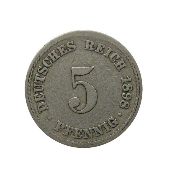 Германия 5 пфеннигов 1898 г. A