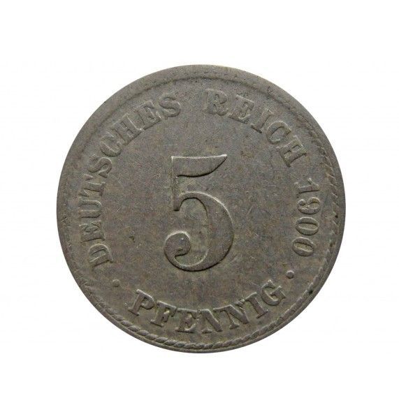 Германия 5 пфеннигов 1900 г. A