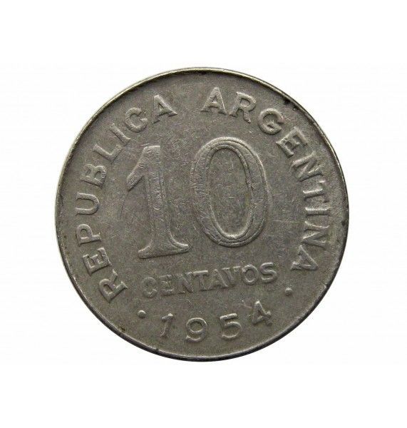 Аргентина 10 сентаво 1954 г.