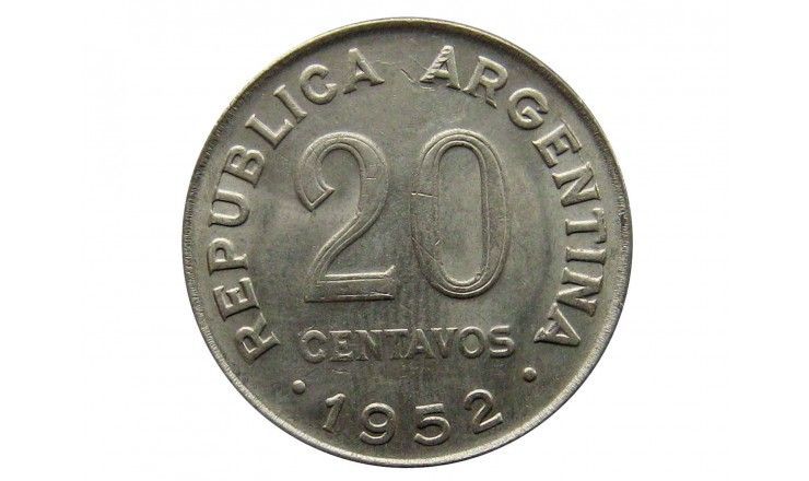 Аргентина 20 сентаво 1952 г.