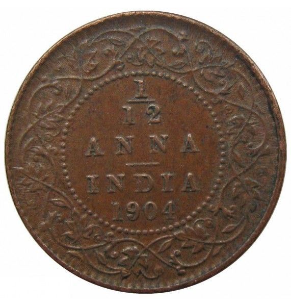 Индия 1/12 анны 1904 г.