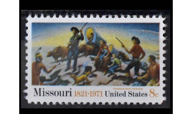 США 1971 г. "150 лет штату Миссури: Томас Харт Бентон, живопись"