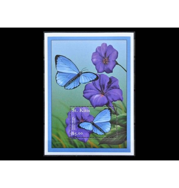 Сент-Китс 2001 г. "Бабочка на цветке"