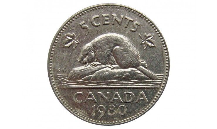 Канада 5 центов 1980 г.