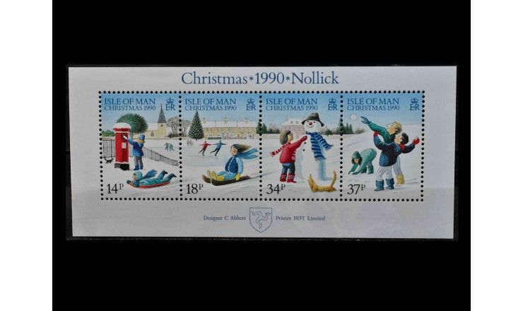 Остров Мэн 1990 г. "Рождество" (дефект)