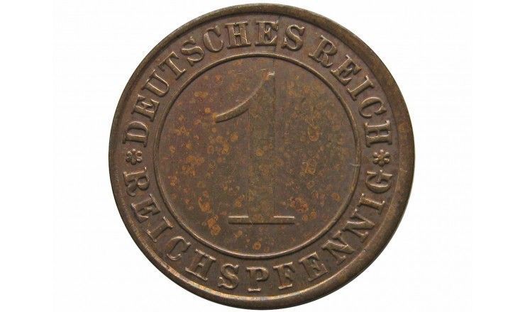 Германия 1 пфенниг (reichs) 1924 г. J