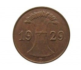 Германия 1 пфенниг (reichs) 1929 г. D