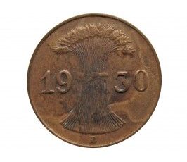 Германия 1 пфенниг (reichs) 1930 г. D 