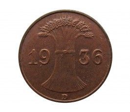 Германия 1 пфенниг (reichs) 1936 г. D