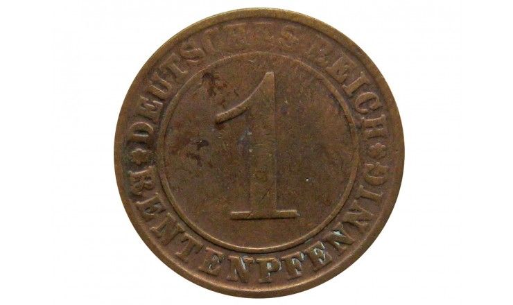 Германия 1 пфенниг (reichs) 1924 г. A