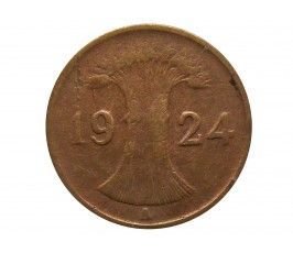 Германия 1 пфенниг (reichs) 1924 г. A