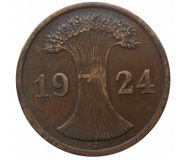 Германия 2 пфеннига (renten) 1924 г. J