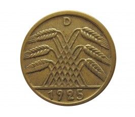 Германия 5 пфеннигов (reichs) 1925 г. D