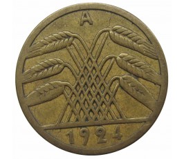 Германия 5 пфеннигов (reichs) 1924 г. A