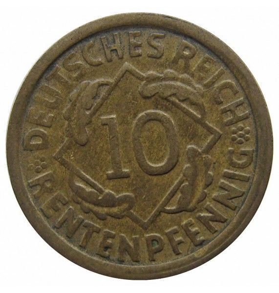 Германия 10 пфеннигов (renten) 1924 г. G