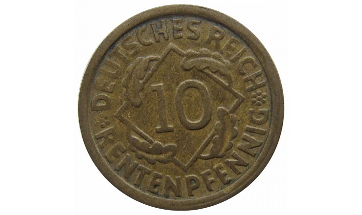 Германия 10 пфеннигов (renten) 1924 г. G
