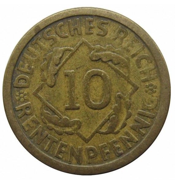 Германия 10 пфеннигов (renten) 1924 г. A